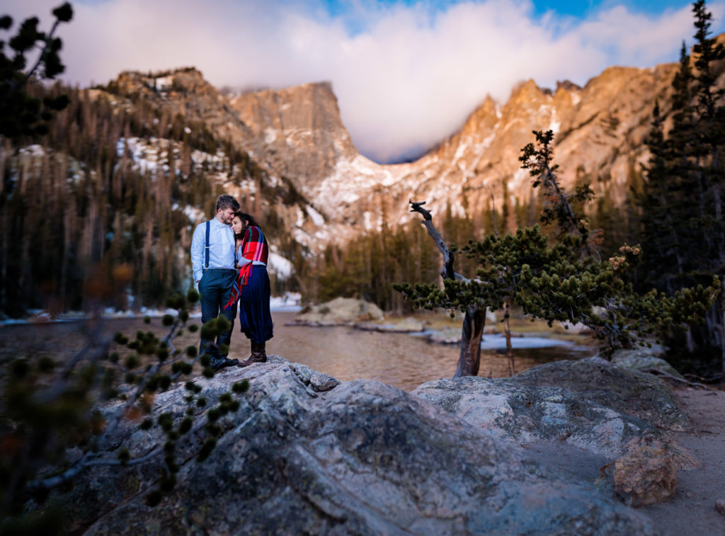 adventurous couple in Rocky Mountain National Park by Vermont Wedding Photographer Andy Madea