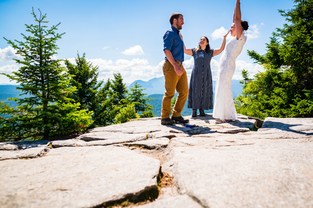 mountain top elopement, wilderness elopement, hiking, Vermont Wedding Photographer Andy Madea