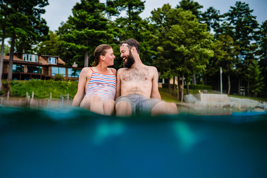 underwater portrait session, vermont wedding photography by andy madea