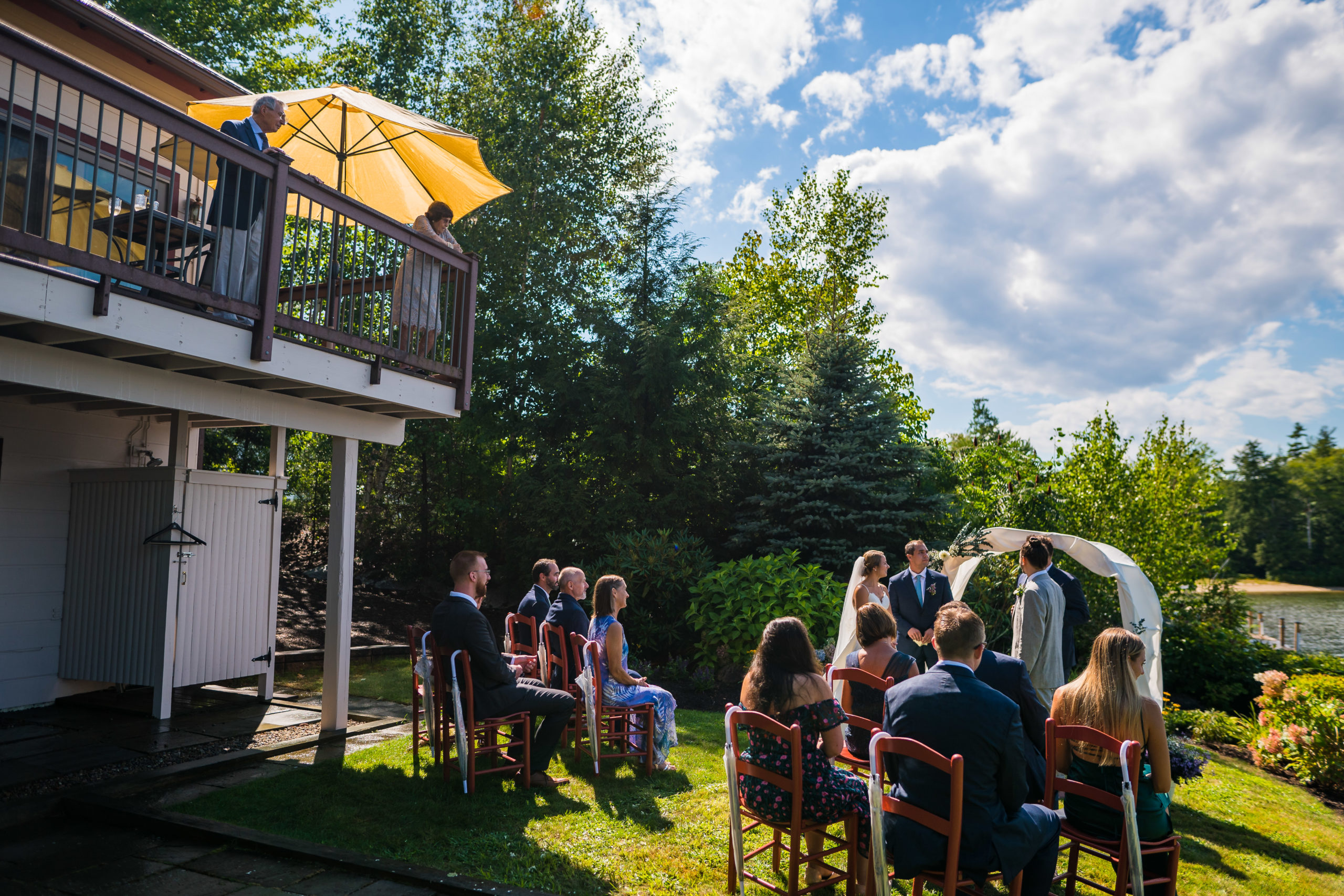 intimate wedding ceremony by vermont wedding photographer andy madea