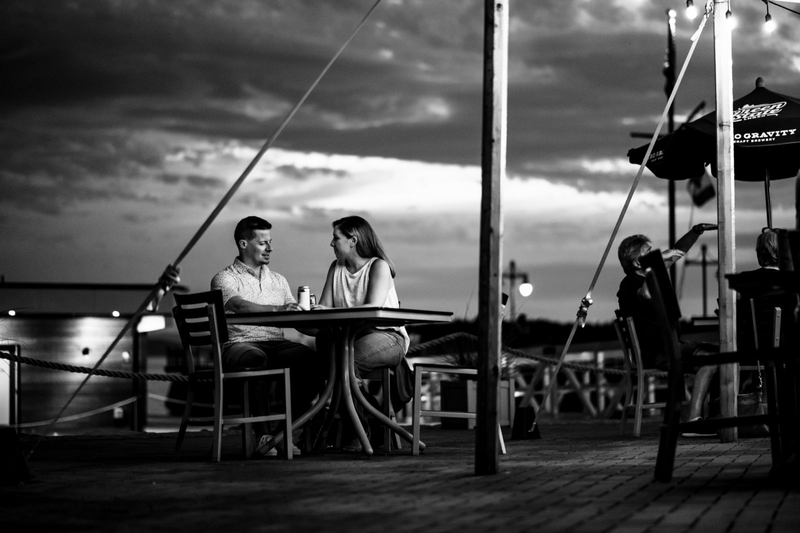 drinks at burlington vermont waterfront for engagement session by andy madea